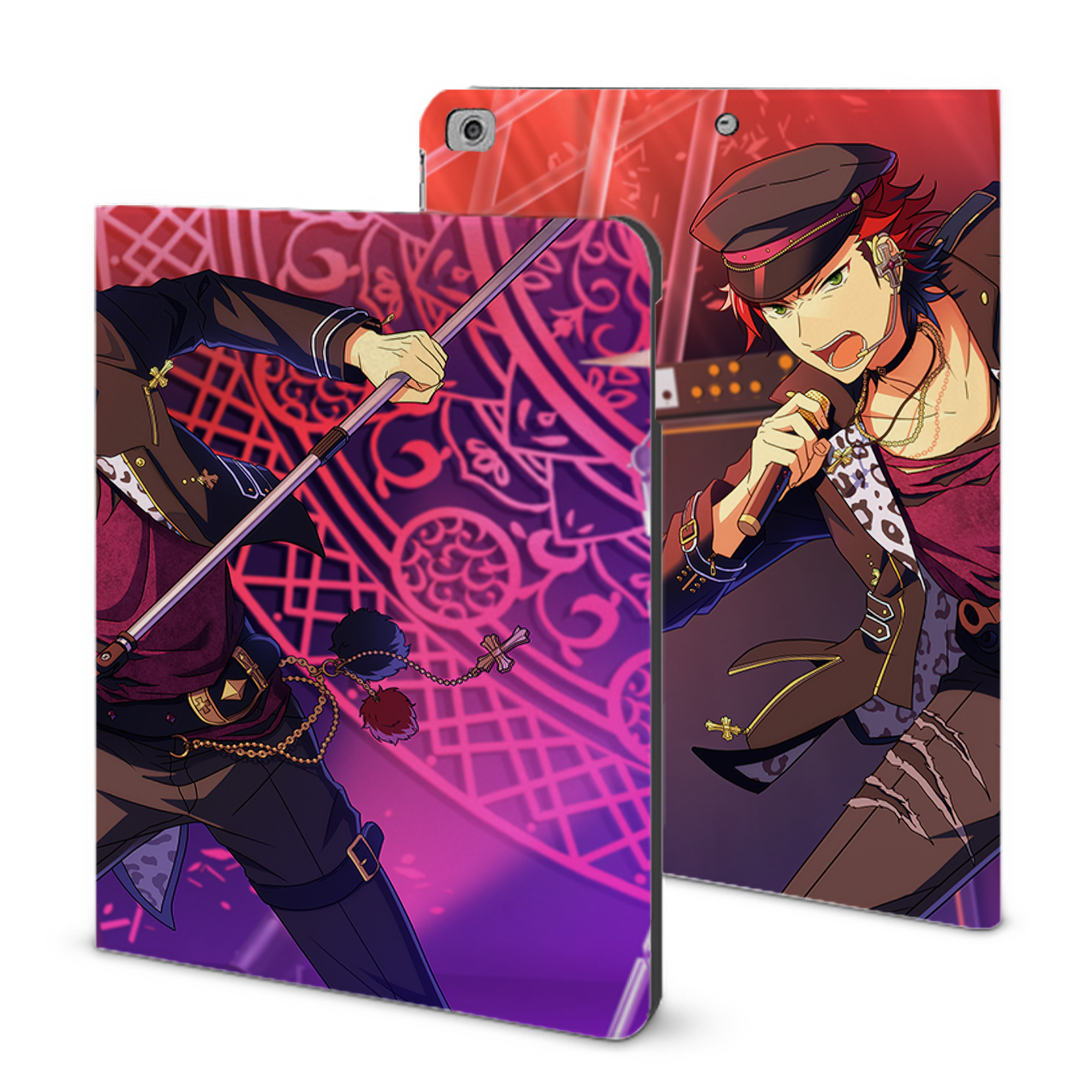 （画像用） あんさんぶるスターズ! Ensemble Stars IPad ケース ブック型 PUレザー TPU 耐衝撃 軽量 薄型 ペン収納なし 全面保護 IPad 各モデル対応